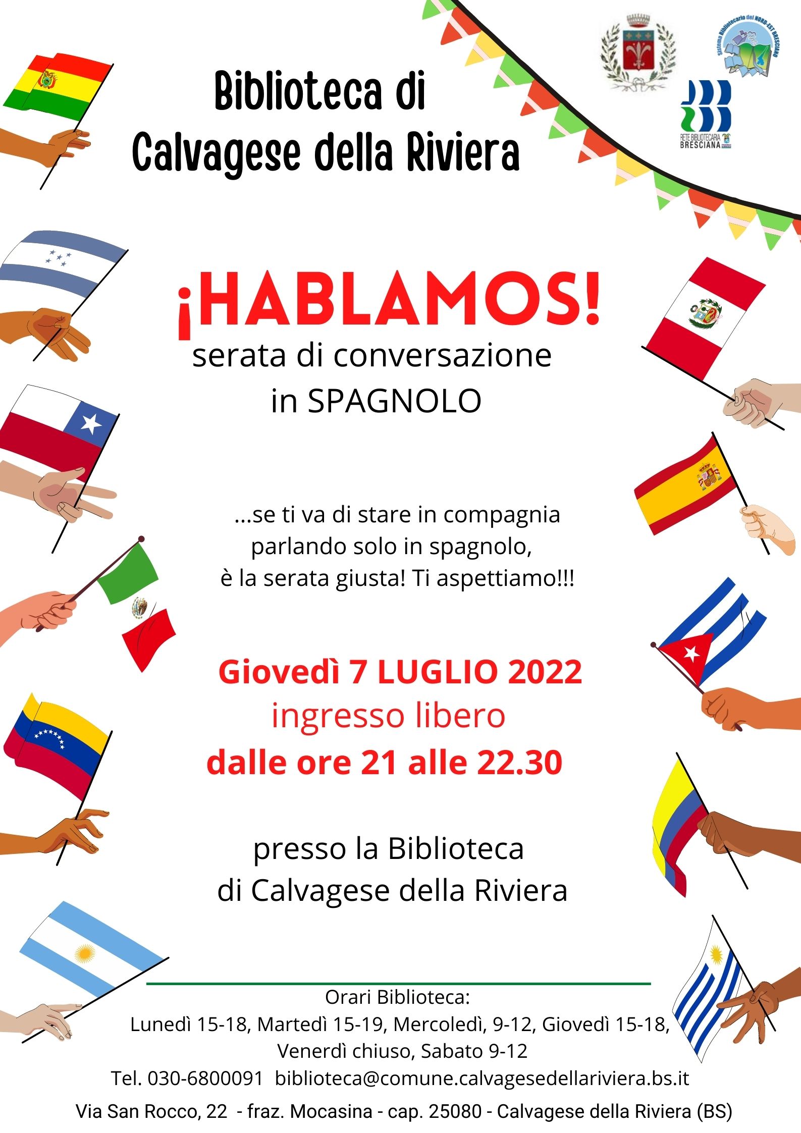 ¡HABLAMOS! serata di conversazione in SPAGNOLO